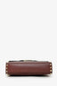 Valentino Burgundy Leather Rockstud Crossbody Bag