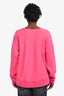 Gucci Hot Pink Web Logo Sweatshirt Size L