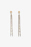 Pre-Loved Chanel™ 2018 Gold Tone Crystal Pearl Drop CC Multichain Earrings