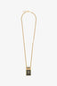 Pre-Loved Chanel™ 2023 Gold Tone Black CC Perfume Bottle Pendant Necklace