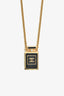 Pre-Loved Chanel™ 2023 Gold Tone Black CC Perfume Bottle Pendant Necklace