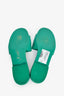 Pre-Loved Chanel™ 2023 Green Leather CHA-NEL Mules Sandal Size 36.5