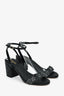 Pre-Loved Chanel™ Black Leather/Tweed Quilted Block Heel Size 36C