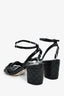 Pre-Loved Chanel™ Black Leather/Tweed Quilted Block Heel Size 36C