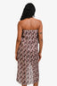 Pre-Loved Chanel™ Black/White/Red Cotton Floral Off the Shoulder CC Sleeveless Dress Size 36