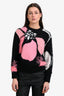 Pre-Loved Chanel™ Black/Pink Cashmere/Silk Blend Fur Detail Sweater Size 36