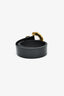 Pre-Loved Chanel™ Black Leather Pearl Embellished CC Belt Size 85