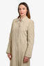 Akris Beige Suede Buttoned Midi Coat Estimated Size S