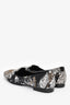 Hermès Black/Grey Satin Jungle Printed Loafers Size 37
