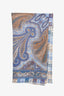 Loro Piana Blue/Brown Cashmere/Silk 'Sherazade' Shawl
