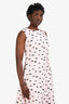 Balenciaga Pink Sleeveless Printed Textured Midi Dress Size 42
