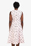 Balenciaga Pink Sleeveless Printed Textured Midi Dress Size 42