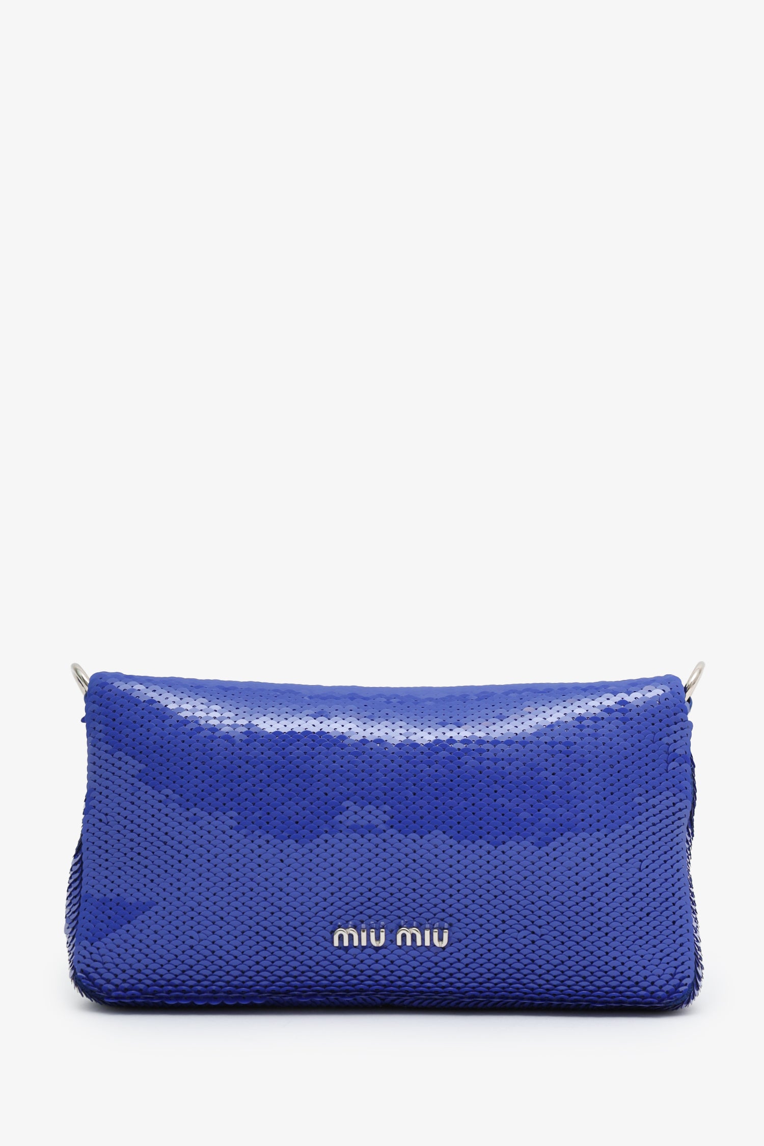 Miu Miu Blue Sequin Pearl Crystal Embellished Crossbody Bag – Mine