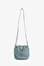 Pre-Loved Chanel™ 2018 Blue Leather Paris-Greece Small Coco Pleats Bucket Bag