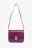 Celine Purple Lizard Leather Classic Medium Box Bag