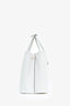 Prada White Saffiano Cuir Large Double Bag