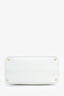 Prada White Saffiano Cuir Large Double Bag