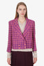 Pre-Loved Chanel™ 2001 Purple Wool Tweed Blazer Size 40