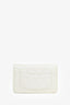 Pre-Loved Chanel™ 2014-15 Beige Metallic Caviar Leather Wallet on Chain