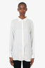 Etro White Silk Jacquard Button Down Shirt Size 50