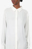 Etro White Silk Jacquard Button Down Shirt Size 50