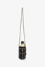 Pre-Loved Chanel™ 2019 Black/Gold Leather CC Water Bottle With Chain