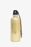 Pre-Loved Chanel™ 2019 Black/Gold Leather CC Water Bottle With Chain