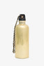 Pre-Loved Chanel™ 2019 Black/Gold Leather CC Water Bottle With Chain