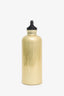 Pre-Loved Chanel™ 2019 Black/Gold Leather CC Water Bottle With Chain