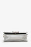 Pre-Loved Chanel™ 2018 Iridescent Silver/Blue Leather/PVC Water Boy Small Bag
