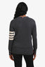 Thom Browne Wool Grey 4-Bar Stripe Cardigan Size 0
