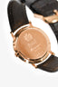 Piaget 18K Rose Gold/Brown Alligator Diamond Bezel 'Altiplano' 38mm Automatic Watch