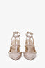 Valentino Blush Pink Patent Leather Cage Rockstud Heels Size 39