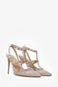 Valentino Blush Pink Patent Leather Cage Rockstud Heels Size 39