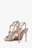Valentino Blush Pink Patent Leather Cage Rockstud Heels Size 39