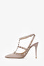 Valentino Blush Pink Patent Leather Cage Rockstud Heels Size 39
