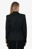 Balmain Black Gold Button Double Breasted Blazer Size 40