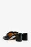 Gucci Black Leather Crystal Square G Madelyn Mules Size 37.5