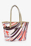 Emilio Pucci Pink/White Print Tote Bag