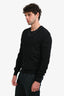 Christian Dior Black Wool Bee Accent Button Down Cardigan Size M Mens