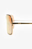 Fendi Gold Tone Frame Fendiness Rectangular Sunglasses