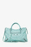 Balenciaga Blue Leather Medium City Bag With Strap