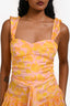 Amanda Uprichard Pink/Orange 'Kendra' Belted Romper Size XS