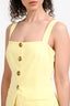 Amanda Uprichard Yellow Button Detail 'Travis' Short Romper Size S