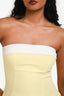 Amanda Uprichard Yellow/White 'Kerielle' Strapless Short Dress Size XS