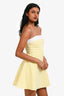 Amanda Uprichard Yellow/White 'Kerielle' Strapless Short Dress Size XS