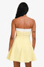 Amanda Uprichard Yellow/White 'Kerielle' Strapless Short Dress Size XS