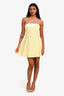 Amanda Uprichard Yellow/White 'Kerielle' Strapless Short Dress Size XS