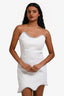 Alfabeta White Crystal Embellished 'Carissa' Strapless Mini Dress Size S