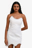 Alfabeta White Crystal Embellished 'Carissa' Strapless Mini Dress Size XS